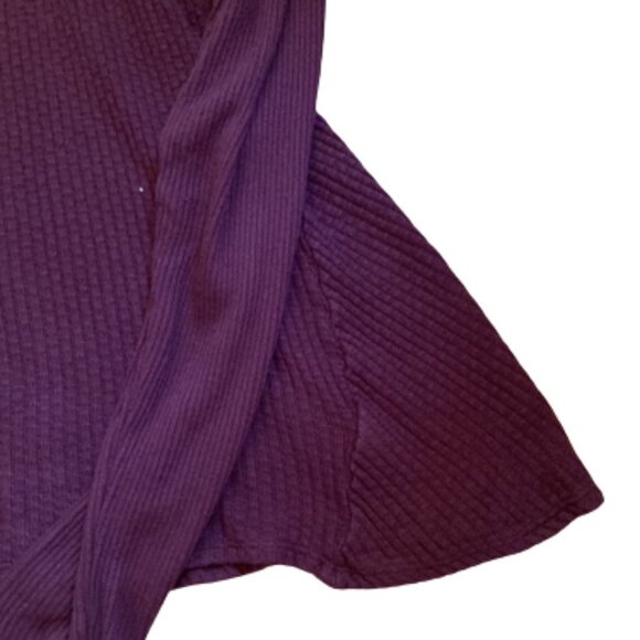 Velvet by Graham & Spencer cozy comfy waffle ribbed long sleeve top tee - Picture 10 of 12